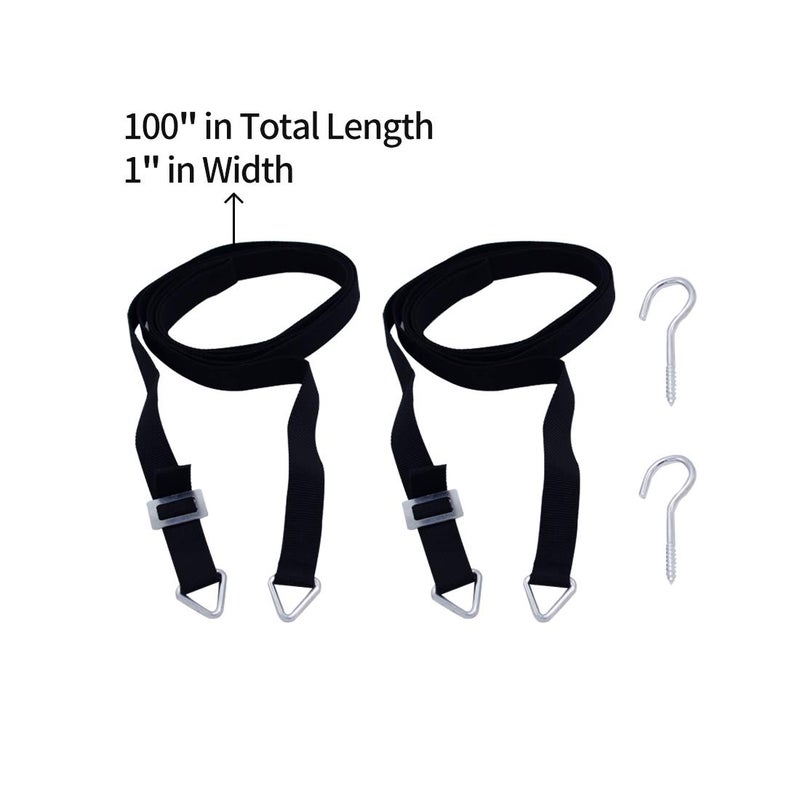 Nonebranded Kayak Storage Straps, Wall Mount Storage Straps, Canoes Wall Rack Holders, Adjustable Storage Straps Garage Hangers, 100LBS(45KGS) Weight Capacity - Image 3